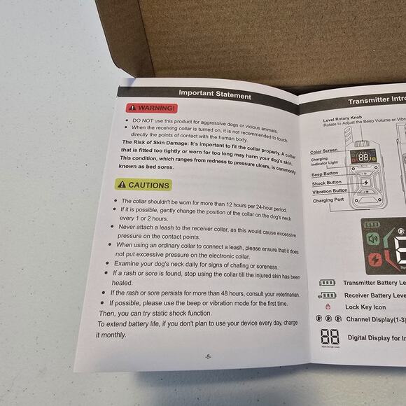 Petnology Remote Dog Training Collar 2600' Charcoal Model F943 NIB - Picture 8 of 9